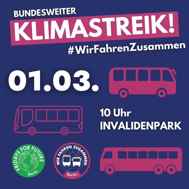 Bundesweiter Klimastreik #WirFahrenZusammen